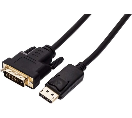 Кабель интерфейсный Filum 1.8 м., медь, черный, разъемы: Display port male- DVI-D dual link male, пакет FL-C-DPM-DVID2M-1.8M