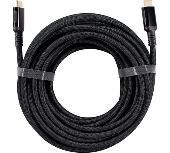 Кабель AOpen/Qust HDMI 19M/M ver 2.1 8K 60Hz Econom оплетка 10m ACG859B-10.0