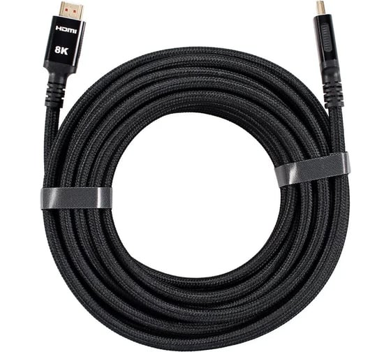 Кабель AOpen/Qust HDMI 19M/M ver 2.1 8K 60Hz Econom оплетка 7.5m ACG859B-7.5