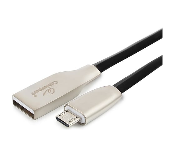 Кабель Cablexpert USB 2.0 AM/microB, серия Gold, длина 1.8 м, черный, блистер, CC-G-mUSB01Bk-1.8M 1