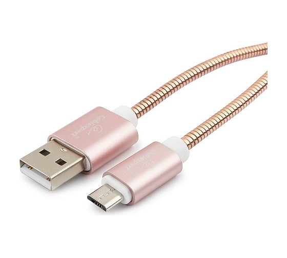 Кабель Cablexpert USB 2.0 AM/microB, серия Gold, длина 1.8 м, золото, блистер, CC-G-mUSB02Cu-1.8M