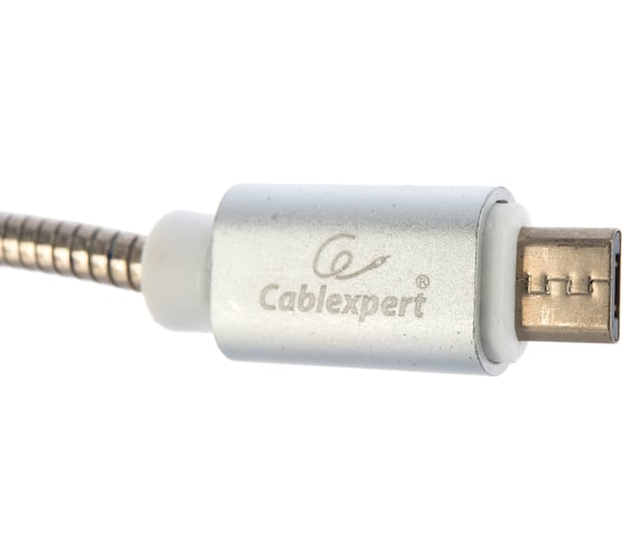 Кабель Cablexpert USB 2.0 AM/microB, серия Gold, длина 0.5 м, серебро, блистер, CC-G-mUSB02S-0.5M