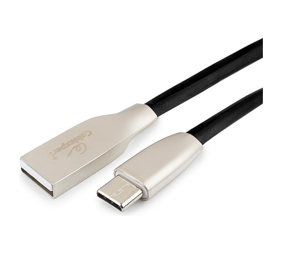Кабель Cablexpert USB 2.0 AM/Type-C, серия Gold, длина 1.8 м, черный, блистер, CC-G-USBC01Bk-1.8M