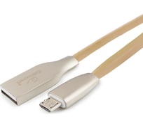 Кабель USB 2.0 Cablexpert, AM/microB, серия Gold, длина 1м, блистер, золотой CC-G-mUSB01Gd-1M