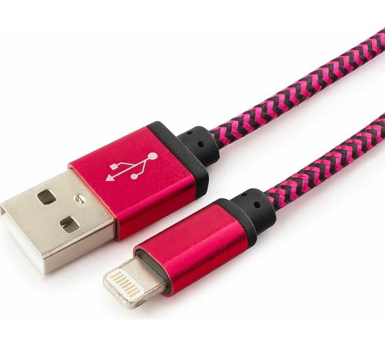 Кабель USB 2.0 Cablexpert, AM/Lightning, 8P, 1м, нейлоновая оплетка, фиолетовый CC-ApUSB2pe1m