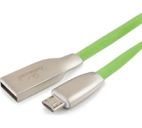 Кабель USB 2.0 Cablexpert, AM/microB, серия Gold, длина 1м, блистер, зеленый CC-G-mUSB01Gn-1M