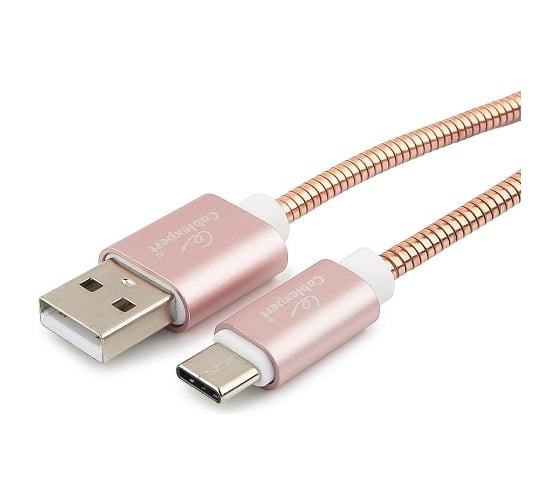 Кабель Cablexpert, USB 2.0 AM/Type-C, серия Gold, длина 1.8 м, золото, блистер, CC-G-USBC02Cu-1.8M