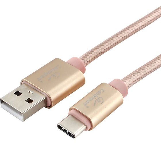 Кабель USB 2.0 Cablexpert, AM/TypeC, серия Ultra, длина 1м, блистер, золотой CC-U-USBC01Gd-1M