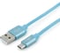 Кабель USB 2.0 Cablexpert, AM/microB, серия Silver, длина 1м, блистер, синий CC-S-mUSB01Bl-1M 2