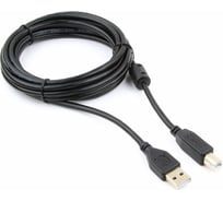 Кабель USB 2.0 Pro Cablexpert, AM/BM, 3м, экранировка, ферритовые кольца, пакет, черный CCF-USB2-AMBM-10 16205304