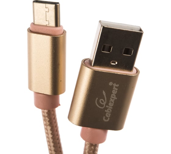 Кабель USB 2.0 Cablexpert, AM/TypeC, серия Ultra, длина 1м, блистер, золотой CC-U-USBC02Gd-1M