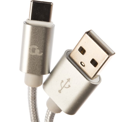 Кабель Cablexpert USB 2.0 AM/TypeC, серия Ultra, длина 1 м, серебристый, блистер, CC-U-USBC01S-1M