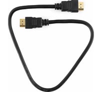 Кабель HDMI Cablexpert, 0.5м, v2.0, 19M/19M, медь, позолоченные разъемы, экранировка, пакет, черный CC-HDMI4-0.5M