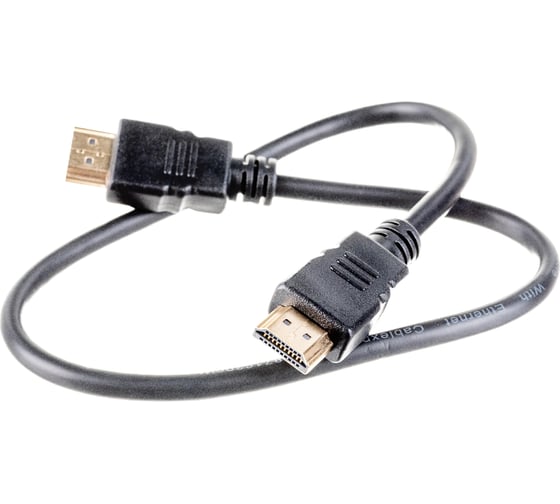 Кабель HDMI Cablexpert, 0.5м, v2.0, 19M/19M, медь, позолоченные разъемы, экранировка, пакет, черный CC-HDMI4-0.5M