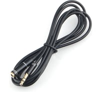 Удлинительный кабель Cablexpert аудио Jack 3.5(M)/Jack 3.5(F), 1.5м, черный, коробка CCAB-02-35MF-1.5MB