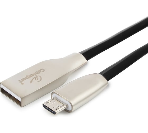 Кабель USB 2.0 Cablexpert, AM/microB, серия Gold, длина 1м, блистер, черный CC-G-mUSB01Bk-1M 1