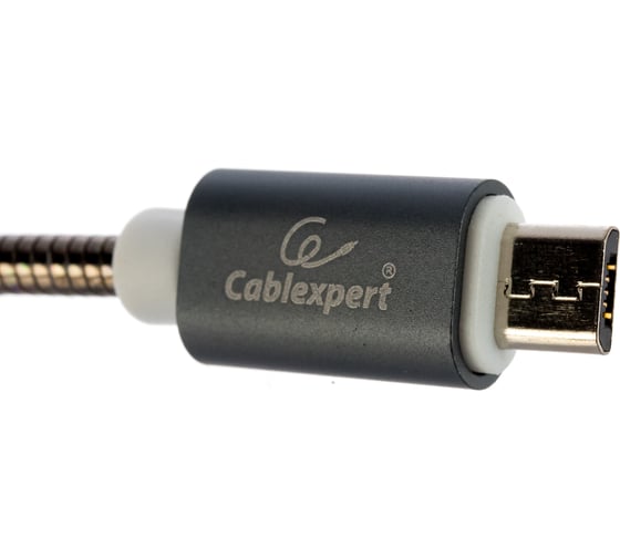 Кабель Cablexpert USB 2.0 AM/microB, серия Gold, длина 0.5 м, титан, блистер CC-G-mUSB02Gy-0.5M
