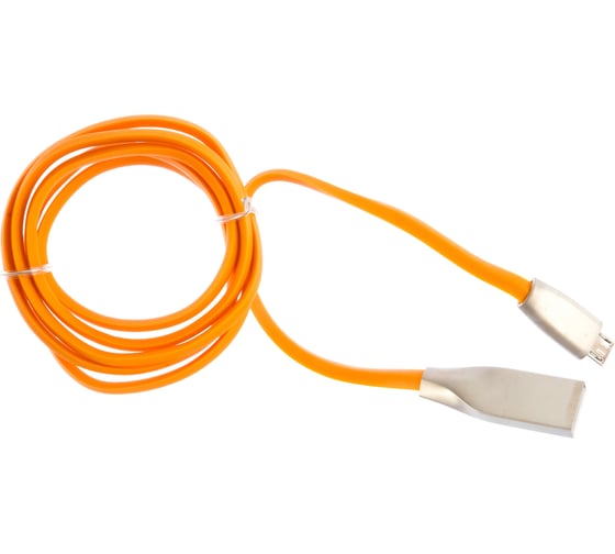 Кабель Cablexpert USB 2.0 AM/microB, серия Gold, длина 1 м, оранжевый, блистер CC-G-mUSB01O-1M