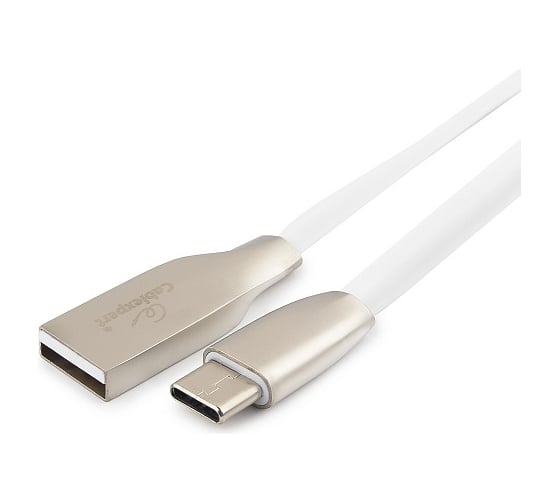 Кабель Cablexpert USB 2.0 AM/Type-C, серия Gold, длина 1.8 м, белый, блистер, CC-G-USBC01W-1.8M