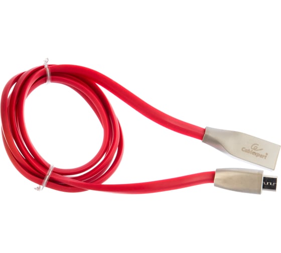 Кабель USB Cablexpert USB 2.0 AM/microB, серия Gold, длина 1м, блистер, красный CC-G-mUSB01R-1M