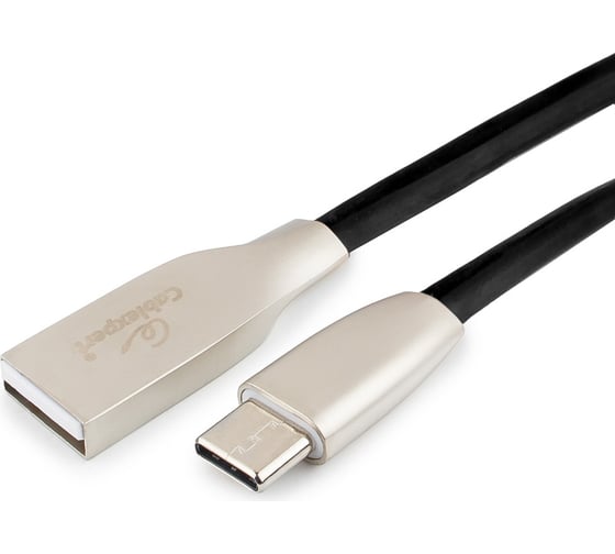 Кабель USB Cablexpert USB 2.0 AM/Type-C, серия Gold, длина 3м, блистер, черный CC-G-USBC01Bk-3M