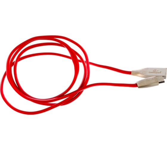 Кабель USB Cablexpert USB 2.0 AM/Type-C, серия Gold, длина 1м, блистер, красный CC-G-USBC01R-1M