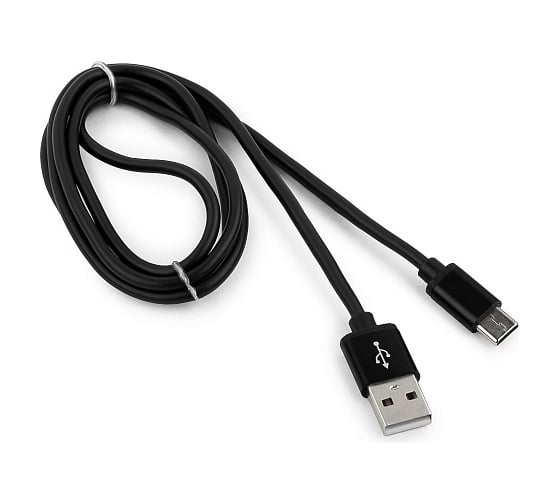 Кабель Cablexpert USB 2.0 AM/Type-C, серия Silver, длина 1 м, черный, блистер, CC-S-USBC01Bk-1M