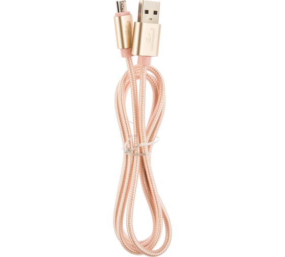 Кабель Cablexpert USB 2.0 AM/microB, серия Ultra, длина 1 м, золотой, блистер CC-U-mUSB01Gd-1M