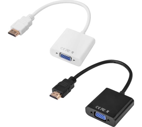 Адаптер PALMEXX ADP001 HDMI(m)-VGA(f), 1080p/60Hz, 0.15м, белый PX/HDMI-VGA