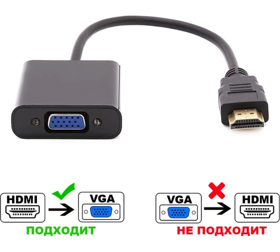 Адаптер PALMEXX ADP001 HDMI(m)-VGA(f), 1080p/60Hz, 0.15м, чёрный PX/HDMI-VGA-bla