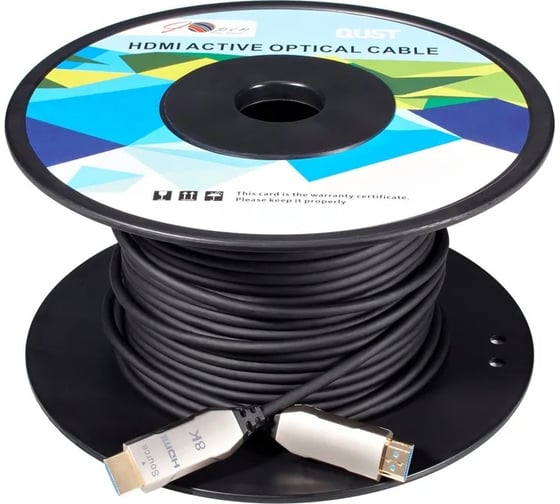 Активный оптический кабель AOpen/Qust HDMI 19M/M ver 2.1 8K 60Hz 40m AD3743C-40.0 1