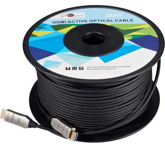 Активный оптический кабель AOpen/Qust HDMI 19M/M ver 2.1 8K 60Hz 80m AD3743C-80.0 1