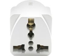 Адаптер сетевой универсальный OXION 220В, 10А, пластик ABS, медные контакты, пакет 2 шт, OX-SKTADP221PBAG-2