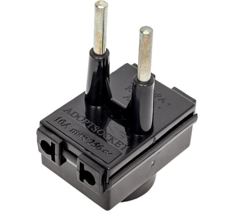 Переходник электрический ВЕЛЛКОНТ 3 гн 6А б/з ПУ-10/16-003 черный 104938