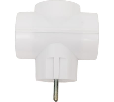 Тройник электрический ВЕЛЛКОНТ ТС-3 Викей 3 гн 6А б/з белый 104952