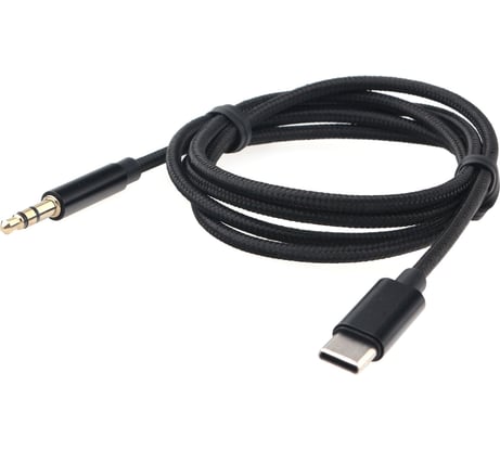 Кабель-переходник Cablexpert USB Type-C/Jack3.5, Mobile, 1м, черный, коробка, CCAB-CM35M-1M-B