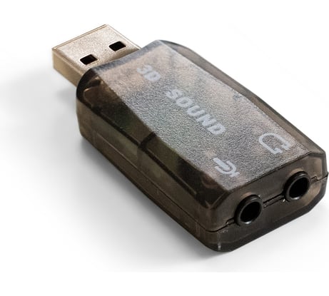 Адаптер для наушников ExeGate с микрофоном внешняя звуковая карта USB EX-AU-01N USB, 2 x jack 3.5 mm 294787