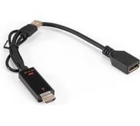 Конвертер ExeGate HDMI-DisplayPort EX-A-HDMIM-DPFU2 19M U2AM+20F, с питанием USB2.0 294714