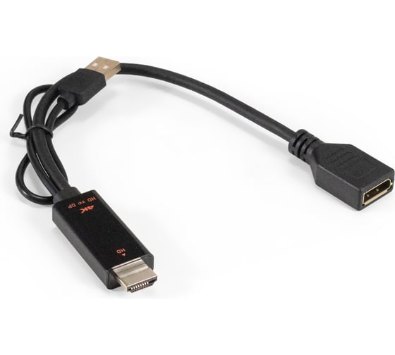 Конвертер ExeGate HDMI-DisplayPort EX-A-HDMIM-DPFU2 19M U2AM+20F, с питанием USB2.0 294714 1