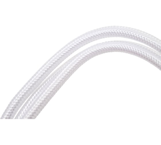 Кабель QUMO MFI С91, Type-C - Apple 8 pin, 1м, 5-9В, до 2А, 18Вт, оплетка нейлоновая леска, кон. металл серебро, белая оплетка 24508