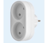 Тройник DEFENDER TA-02 2 розетки, белый 99106