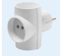 Тройник DEFENDER TG-03 3 розетки, белый 99110