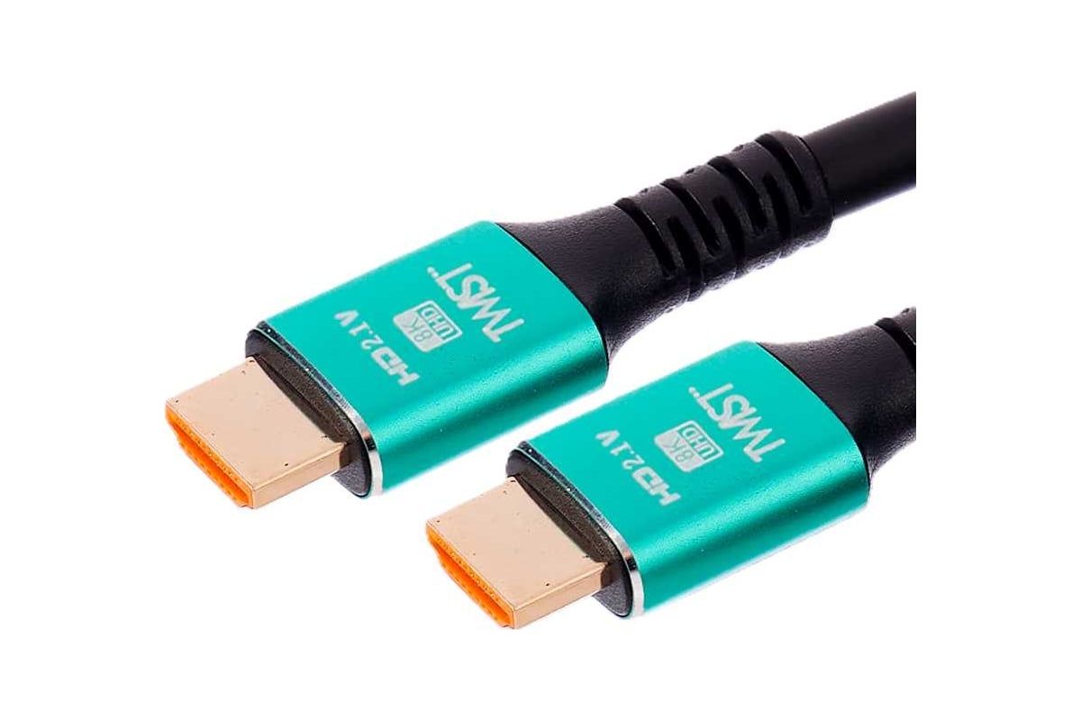 Шнур аудио-видео TWIST HDMI-HDMI версия 2.1 золото 0.5 м 2HDMI2.1P-0.5M-G -  выгодная цена, отзывы, характеристики, фото - купить в Москве и РФ