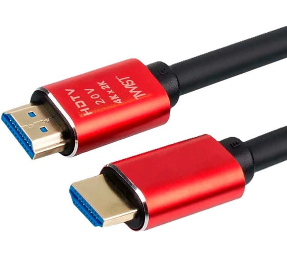 Шнур аудио-видео TWIST HDMI-HDMI версия 2.0 золото 3 м 2HDMI2.0P-3M-G