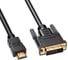 Кабель BURO HDMI (m) DVI-D (m) 5м (HDMI-19M-DVI-D-5M) ферритовые кольца черный 817226 3