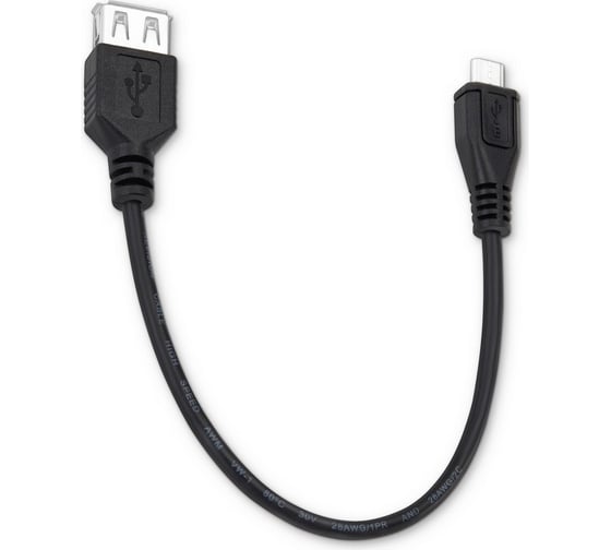 Кабель BURO OTG USB (m)-micro USB (m) 0.2м черный 359899