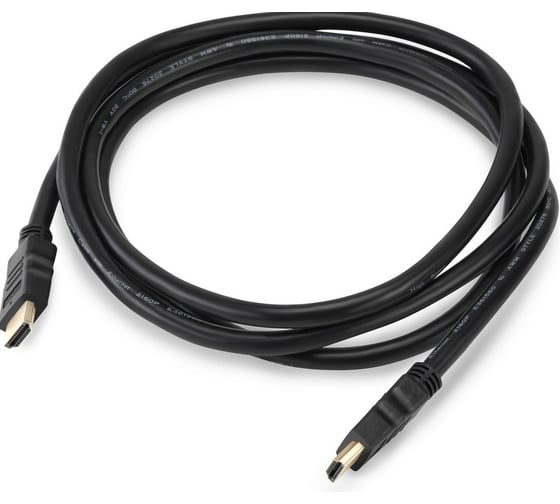 Кабель аудио-видео BURO HDM 2.0 HDMI (m)/HDMI (m) 1.8м. позолоченный контакт черный (BHP RET HDMI18-2) 485573 1