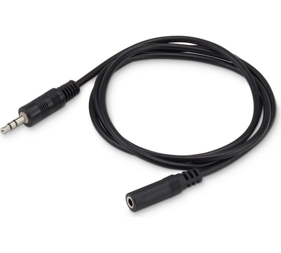Кабель-удлинитель аудио BURO Jack 3.5 (m)/Jack 3.5 (f) 2м. черный (BAAC003-2) 817192