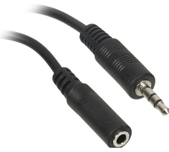 Кабель-удлинитель аудио BURO Jack 3.5 (m)/Jack 3.5 (f) 2м. черный (BAAC003-2) 817192