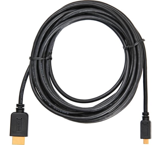 Кабель аудио-видео BURO HDMI 1.4 HDMI (m)/Micro HDMI (m) 5м. черный (MICROHDMI-5M) 817229
